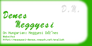 denes meggyesi business card